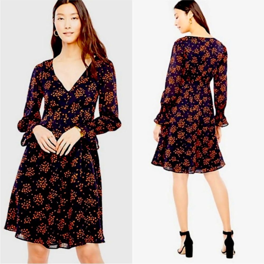 Ann Taylor navy floral dress